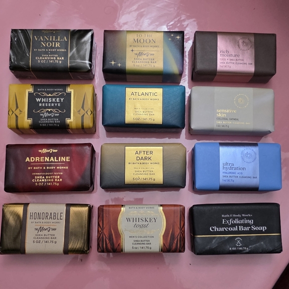Bath & Body Works Men's Cleansing Bar Soap Collection Set of 12 NEW